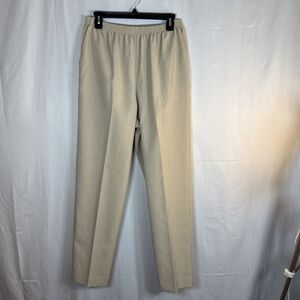 Women’s Alfred Dunner Khaki Pull On Elastic Waist Size 10 Preowned